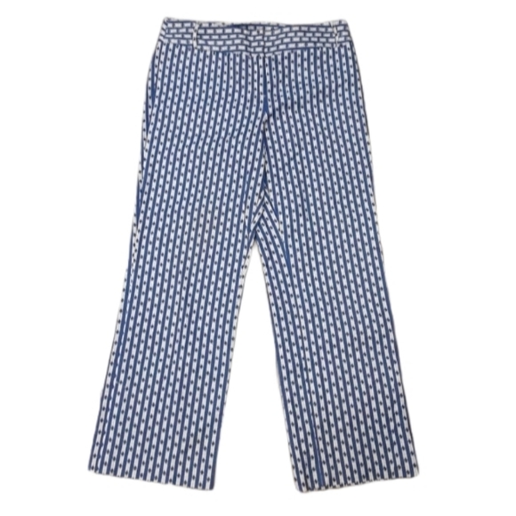 LOFT Pants - Ann Taylor Loft Navy Blue & White Pants Si…